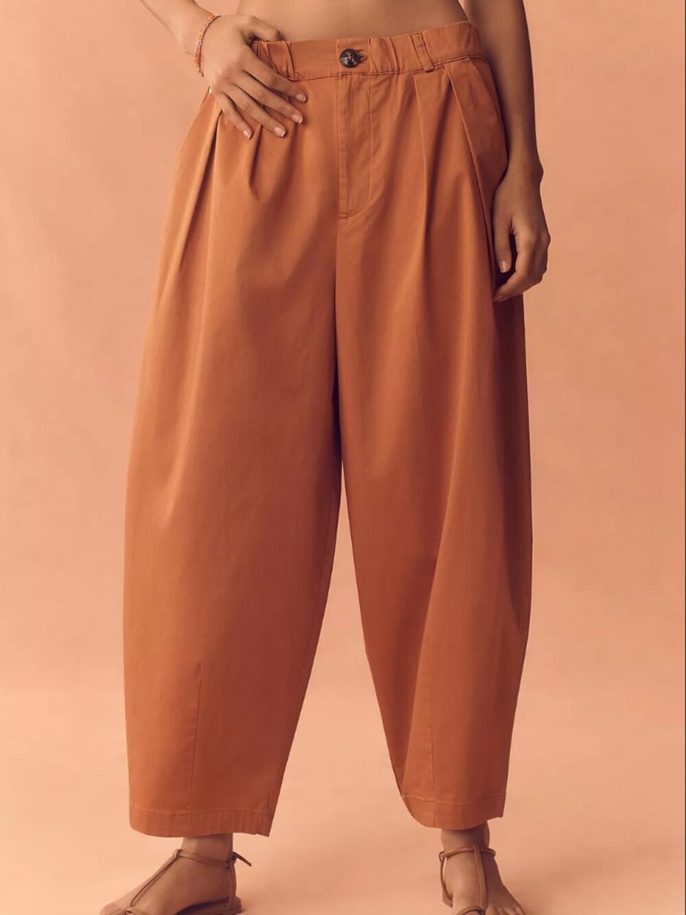 EUC Maeve Brown Poplin Wide Leg Pants - 29” waist